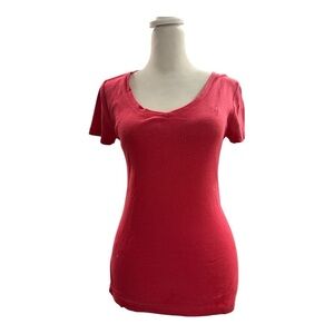 Ralph Lauren Polo Sport M Pink V-Neck Tee Back to School